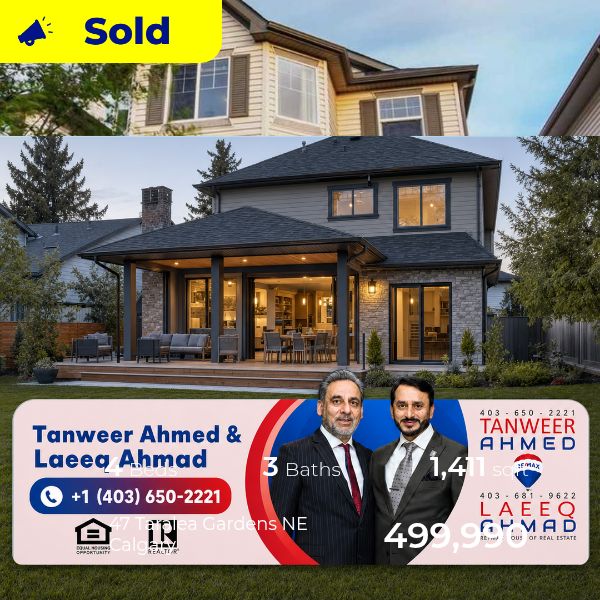 Congratulations to our wonderful clients on the purchase of their beautiful new home at 47 Taralea Gardens NE, Calgary! Wishing you many happy memories in it.